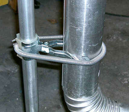 Die Rohrhalterung, Klammer und Spannfeder