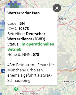 Infos zu Wetterradaren ...