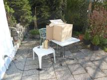 Im Garden-Office ist angerichtet ...