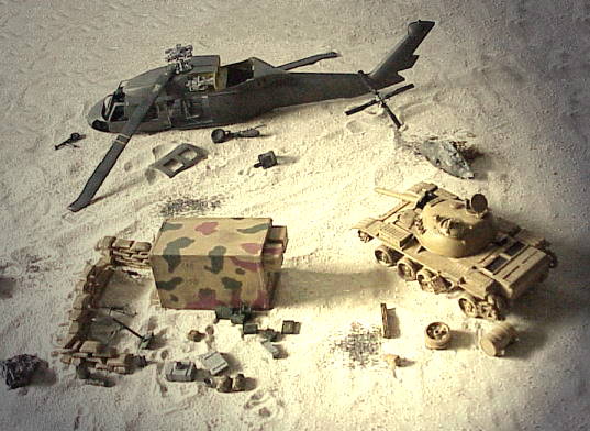 Diorama Irakeinsatz: Viel Schrott und Mll ...