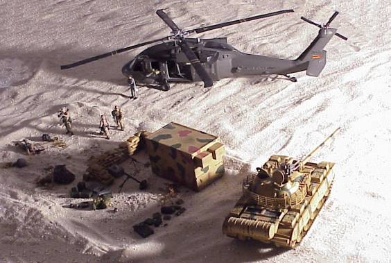 Der Black Hawk UH-60L in der abendlichen Wste ... ;-)