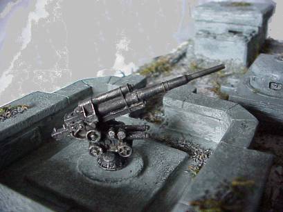 Schwerer Flakstand 8,8 mit Pivot-Lafette ...