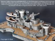 Schlachtschiff BISMARCK, Hinterer Aufbau ...