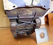 Zwei Mini-Walzen vorn gegen den Böschungswinkel ... Zwei Mini-Walzen vorn gegen den Böschungswinkel ...