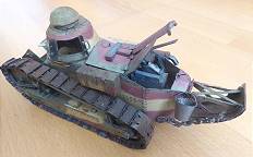 Modell mit Girod-Turm und offener Heckklappe