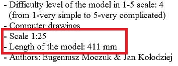 411 mm Lnge beim Mastab 1:25??