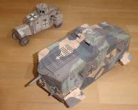 Ehrhardt-Modell fertig: Hier gemeinsam mit A7V aus gleicher Zeit ...