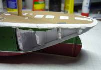 Heckbeplankung wieder entfernt ...