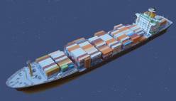 Fertig: Die Sydney Express beladen und unterwegs ...