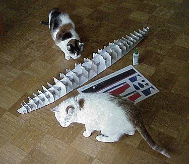 Felix und Flori bei der Inspektion der Bauarbeiten ...