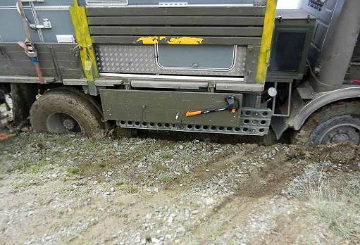 Versumpft bis zu den Achsen ...