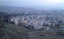 Blick auf Teheran von der Talstation ...