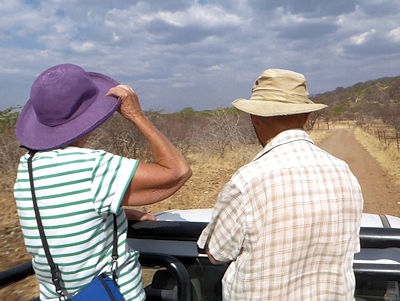 ... Fahrt durch das Gepardengebiet ...