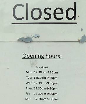 Hatte Kim wohl vergessen: Sonntag Ruhetag!