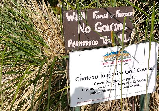 Kein Golf auf gefrorenem Boden!