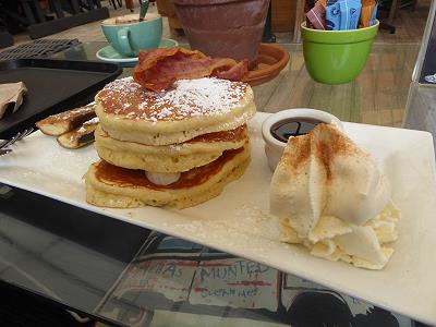 Pancakes, Banana, Bacon and Syrup