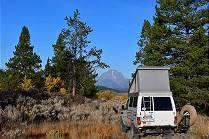 Nachtplatz im Teton NP ...