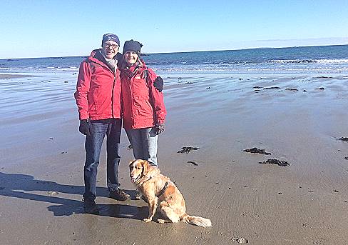 Am Strand in New Hampshire ...