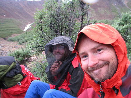 Kurzer Halt im Regen ...