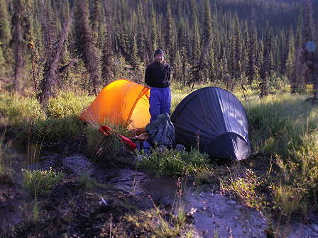 Camp 21 mit Gleitschirmleinen ...