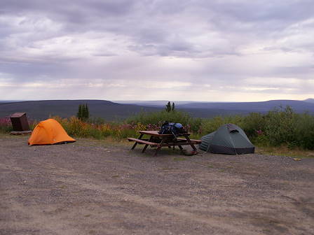bernachten auf dem Campingplatz ...