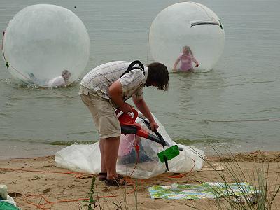 Einmal kurz aufblasen und schon geht der Spa los!