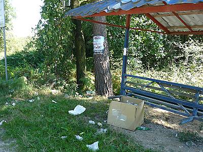 Ein durchaus �blicher Waldrastplatz in Polen ...