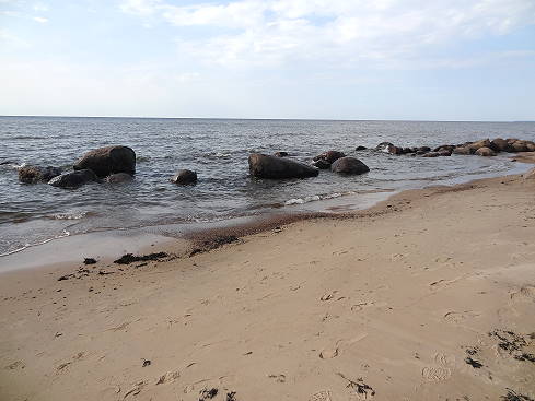Der Strand der Bucht von Riga nur wenige Schritte entfernt ...