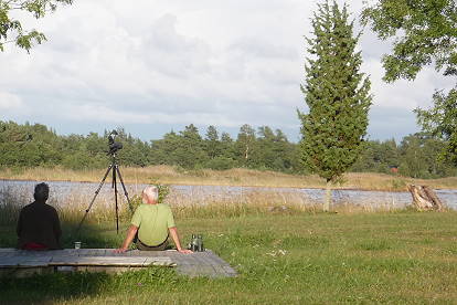Schon wieder Gesellschaft: Vogelbeobachter vor Ort ...