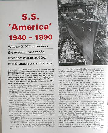 Story ber die 50jhrige SS AMERICA ...