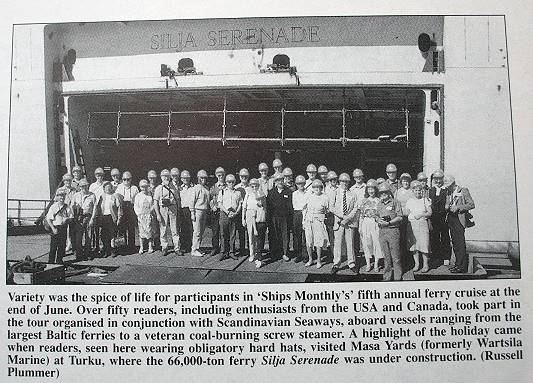 ... und eine Leserreise zur Baustelle der SILJA SERENADE ...