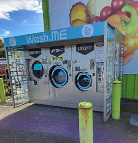 Immer willkommen: Professionelle Waschmaschine!