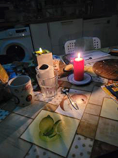 Mehr als Kerzenschein geht nicht ...