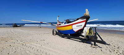 Fischerboot auf Anhnger
