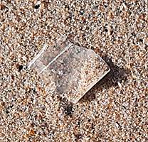 Reste von Plastikfolien ...