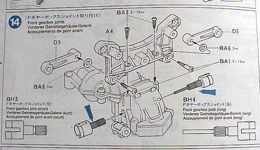 Ausschnitt Bauanleitung Tamiya: Toyota Prerunner ...