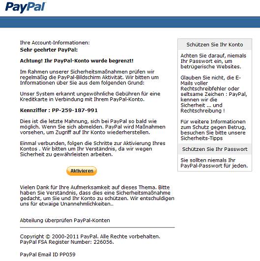 Was geschieht mit unserem PayPal-Account ..?