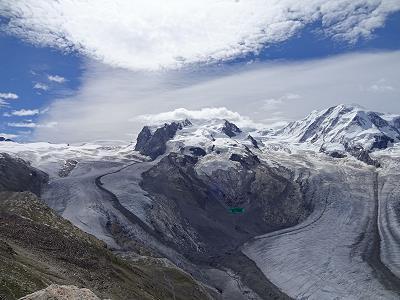 Blick ins Monte Rosa Massiv ... Blick ins Monte Rosa Massiv ...