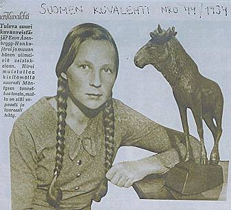 Ausdrucksvolle Zge: Die damals 19-jhrige Knstlerin