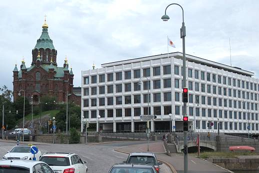 Alt und neu: Das Enso-Gutzeit Haus, umstrittener architektonischer Kontrast