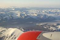 Die Berge von Spitzbergen in Sicht