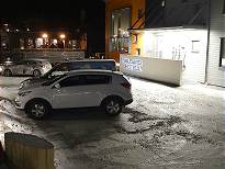 Mit dem Kia Sportage am Start vor dem Hotel ... Mit dem Kia Sportage am Start vor dem Hotel ...