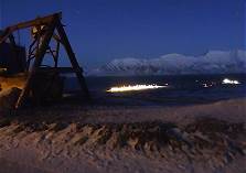 Vor Gruve 3: Blick hinunter zum Flughafen ... Vor Gruve 3: Blick hinunter zum Flughafen ...