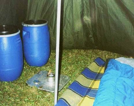 Die Brennpastenheizung ... :-)