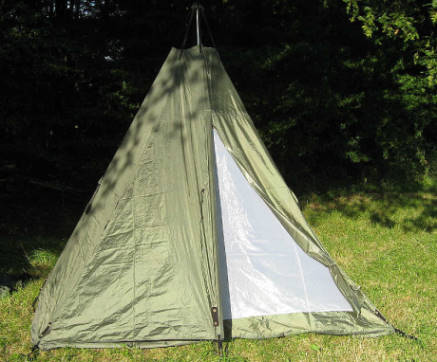 Der erste Aufbau, noch etwas faltig das Ganze ...