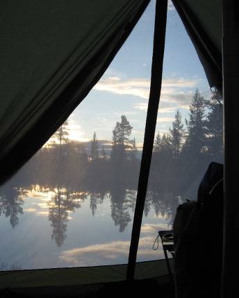 Alles dicht: Blick von innen durch die Mckengazefront ...