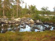 Boot tragen angesagt: Wre der Wasserstand doch nur etwas hher ..!