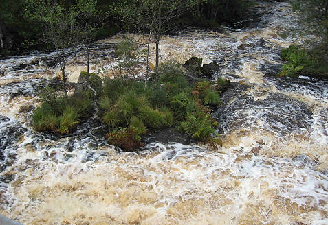 Stromschnelle bei Fryele Kvarn: Viel Wasser, viel Getse ...