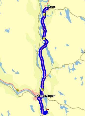 Fortsetzung von 40 km nach Sden ...