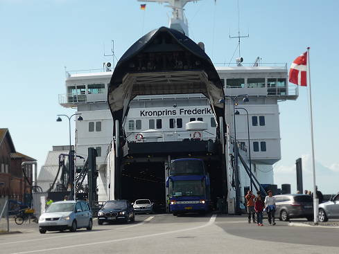 Einschiffen in Gedser ...